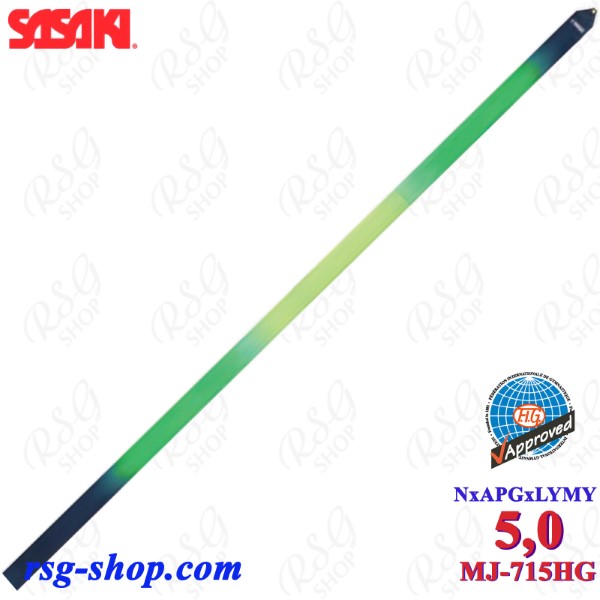 Band Sasaki 5m MJ-715HG col. NxAPGxLYMY High-Pitch Gradation FIG