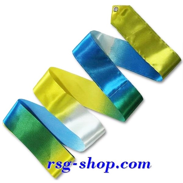 Mehrfarbiges Band 5m in Weiß-Blue-Gelb Art. T0190