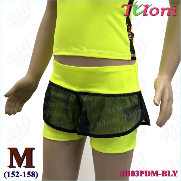 Doppelte Kurzhose Tuloni Netz SH03 Gr. M (152-158) Yellow SH03PDM-BLYM