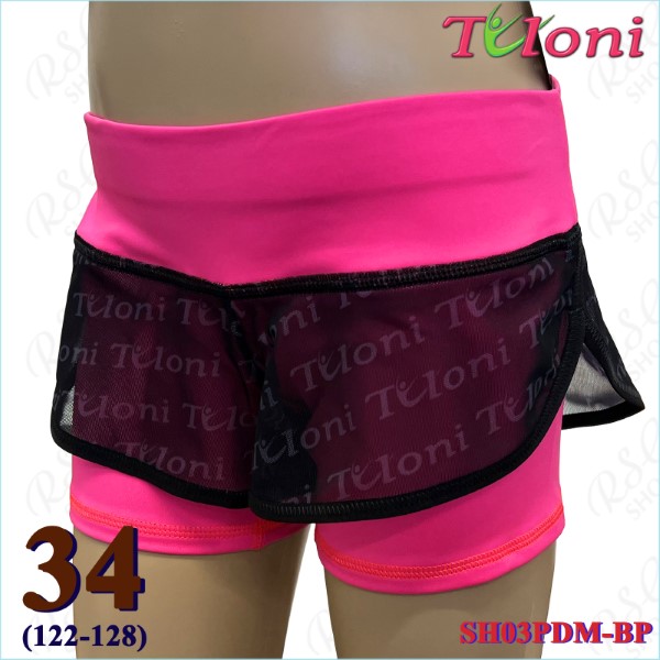 Doppelte Kurzhose Tuloni Netz SH03 s. 34 (122-128) Pink SH03PDM-BP34