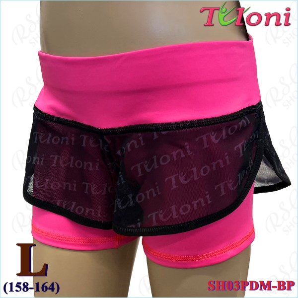 Doppelte Kurzhose Tuloni Netz SH03 s. L (158-164) Pink SH03PDM-BPL