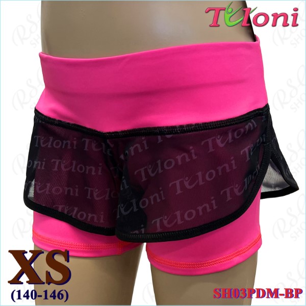 Двойные шорты Tuloni сетка SH03 s. XS (140-146) Pink SH03PDM-BPXS