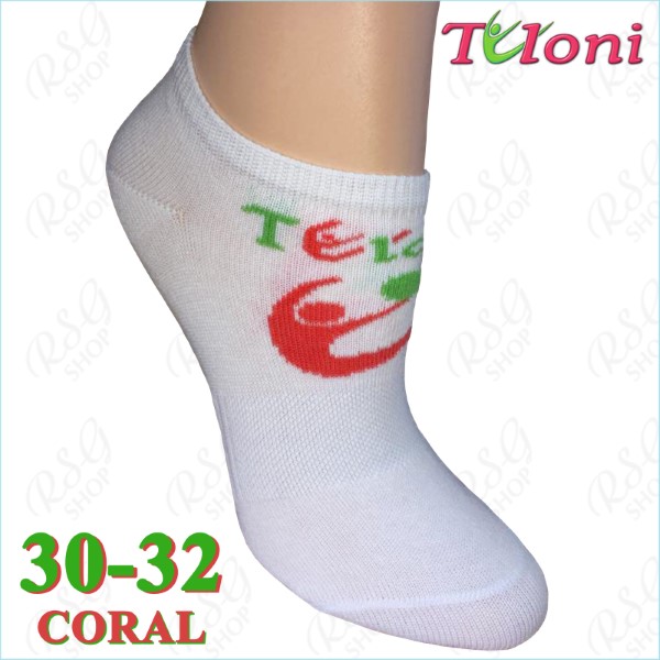 RG Носки Tuloni Logo s. 2 (30-32) col. White-Coral Art. T0973-C2