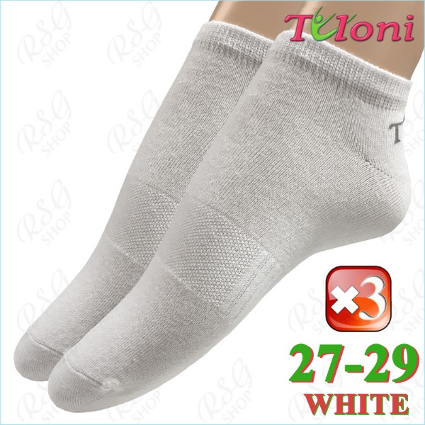3 x RG Носки Tuloni Logo s. 1 (27-29) col. White Art. T0975-3W1
