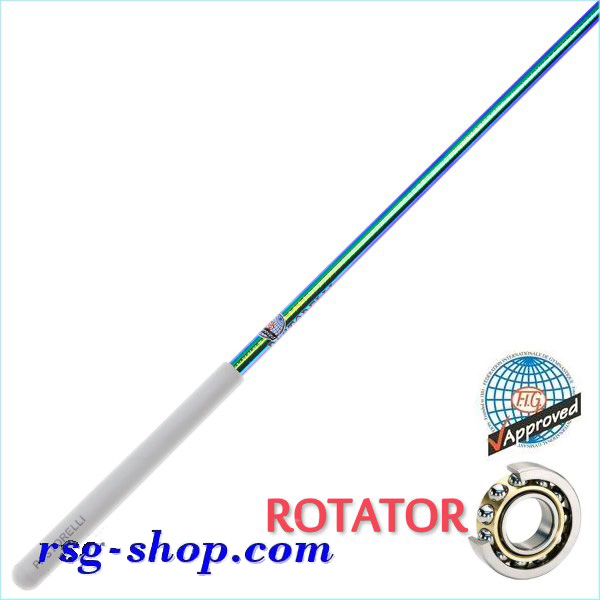 Stab 60cm Pastorelli mod. Rotator-Laser col. Blu-Verde grip White FIG 03888