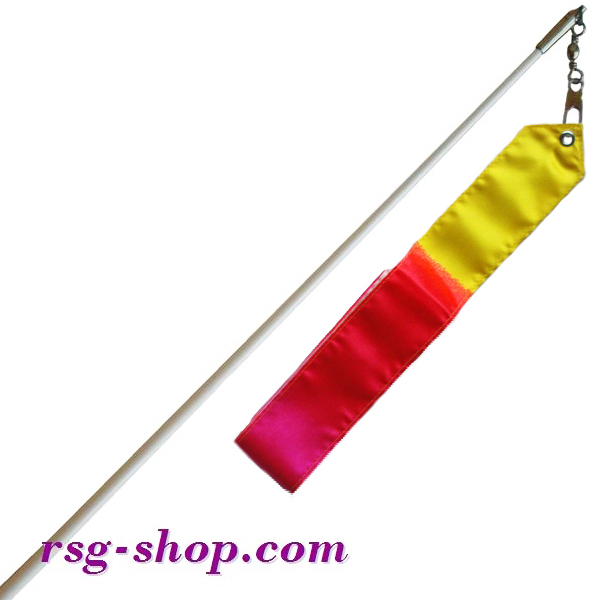 Белая палочка 60см с лентой 5м Yellow-White-Red T0055