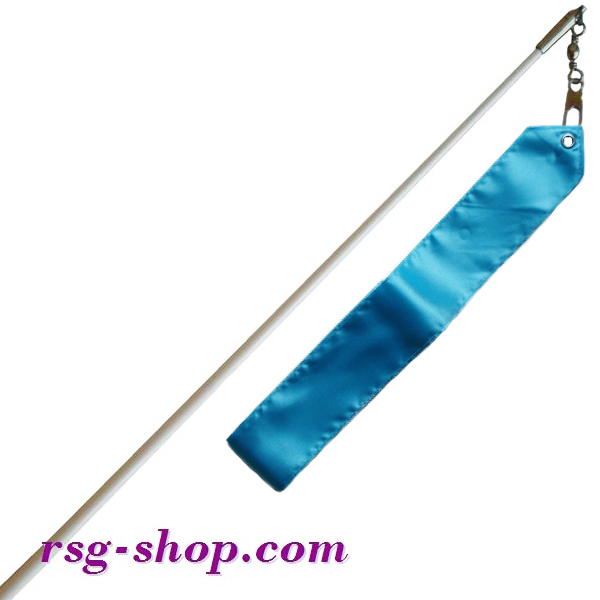 Белая палочка 60см с грифом и лентой 5м Light Blue T0047