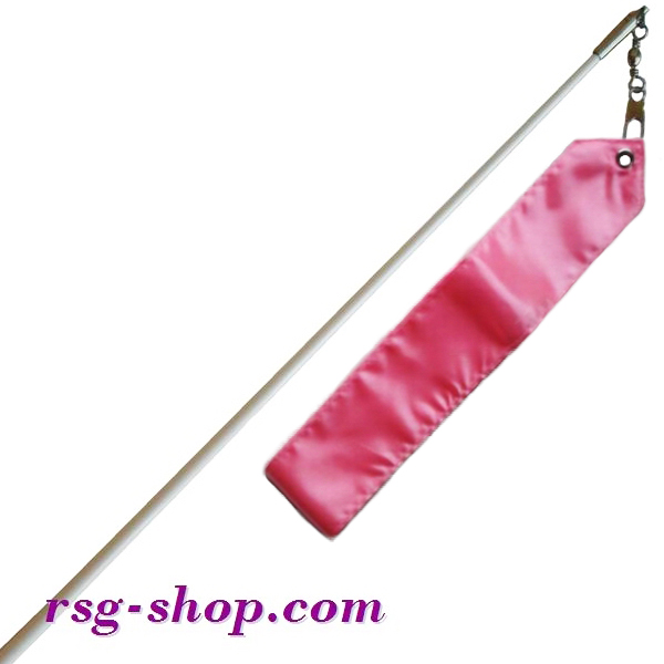 Белая палочка 60см с грифом и лентой 5м Pink T0041