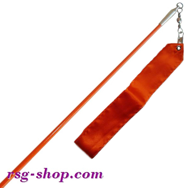 Einfarbiger Stab 60cm & Band 5m in Orange incl. Griff T0068