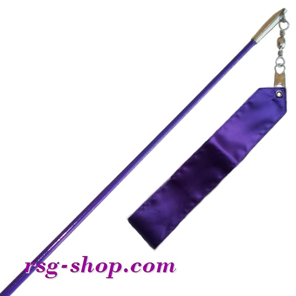 Einfarbiger Stab 60cm & Band 6m in Viola incl. Griff Art. T0076