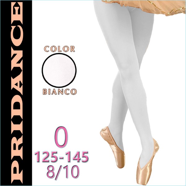 Ballet Tights Pridance col. Bianco 40 DEN s. 0 (125-145) Art. 10001-W0