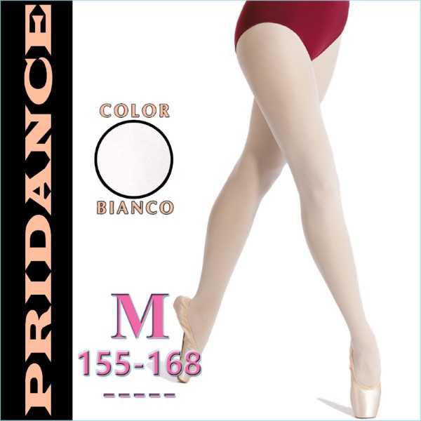 Ballet Tights Pridance col. Bianco 60 DEN s. M (155-168) Art. 514-WM