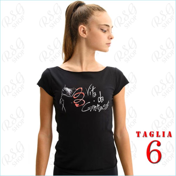 T-Shirt Pastorelli Vita da Ginnasta, Ribbon s. 6 col. Black 04616