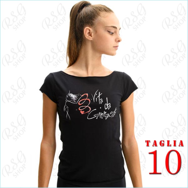 T-Shirt Pastorelli Vita da Ginnasta, Ribbon s. 10 col. Black 04618