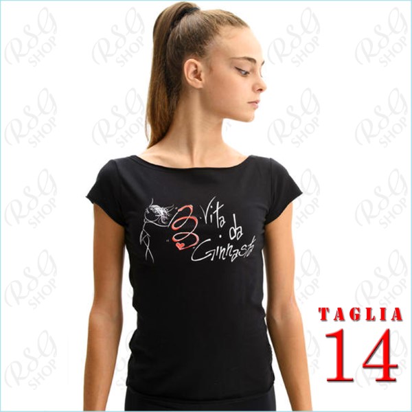T-Shirt Pastorelli Vita da Ginnasta, Ribbon s. 14 col. Black 04620