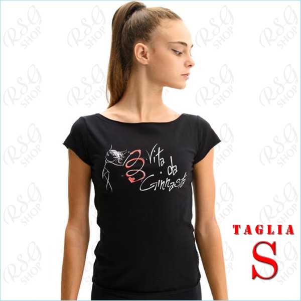 T-Shirt Pastorelli Vita da Ginnasta, Ribbon s. S col. Black 04621