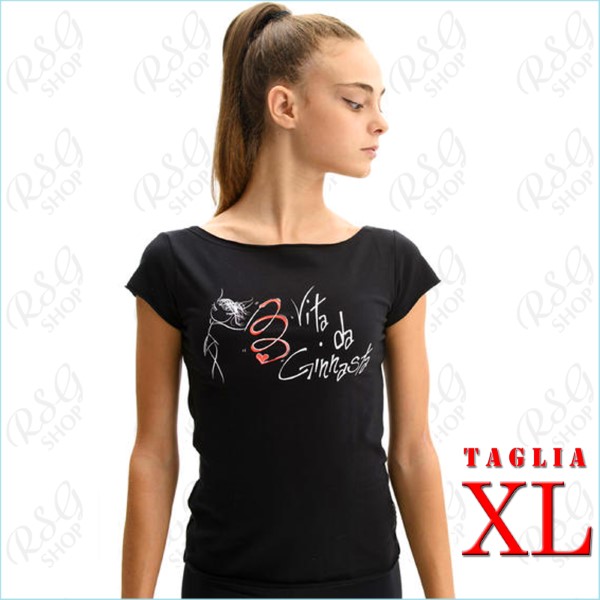 T-Shirt Pastorelli Vita da Ginnasta, Ribbon s. XL col. Black 04624
