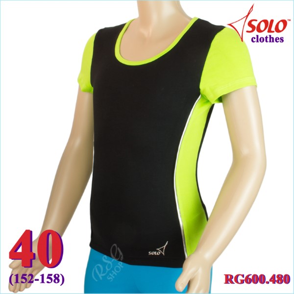 T-Shirt Solo s. 40 (152-158) col. Black-Lime RG600.480-40