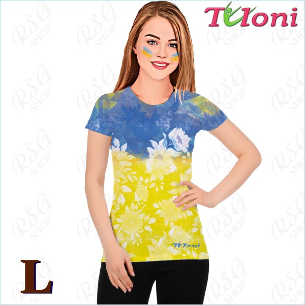 T-Shirt Tuloni mod. UA Des. 1 Gr. L col. Blue-Yellow Art. TSH02-UA01-L