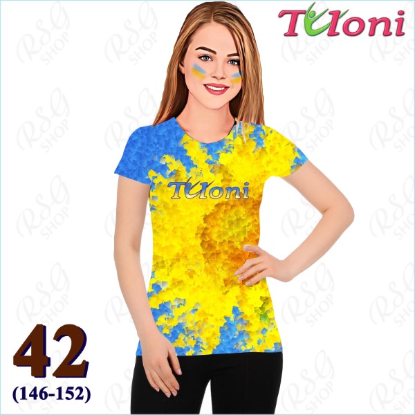 T-Shirt Tuloni mod. UA Des. 4 Gr. 42 col. Blue-Yellow Art. TSH02-UA04-42