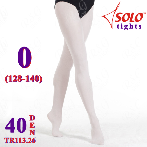 Ballettstrumpfhose Solo TR113 col. White 40 DEN 0 (128-140) TR113.26-0 Ballettstrumpfhose Solo TR113 col. White 40 DEN 0 (128-140) TR113.26-0