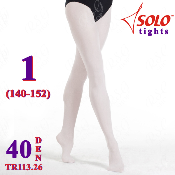 Ballettstrumpfhose Solo TR113 col. White 40 DEN 1 (140-152) TR113.26-1 Ballettstrumpfhose Solo TR113 col. White 40 DEN 1 (140-152) TR113.26-1