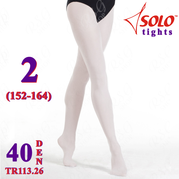 Ballettstrumpfhose Solo TR113 col. White 40 DEN 2 (152-164) TR113.26-2 Ballettstrumpfhose Solo TR113 col. White 40 DEN 2 (152-164) TR113.26-2