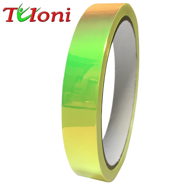 Holographic Tape Tuloni 1,5cm x 33m col. Lime T0963