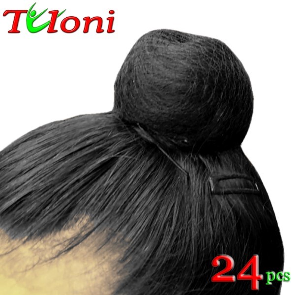 24 x Unsichtbare Haarnetze Tuloni col. Black Art. T0976