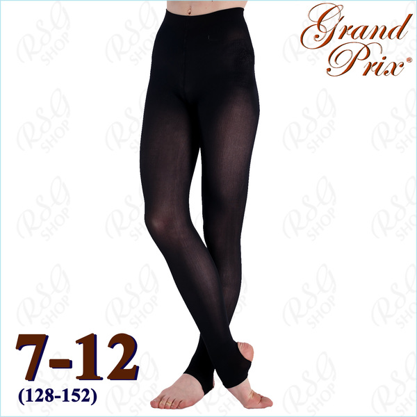 Footless Stirrup Tights s. 7-12 (128-152) Black Art. UWFC50x7-12