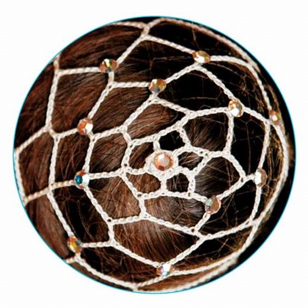 Elastik Haarnetz Pastorelli Beige Chignon Crystal AB Art. 00642
